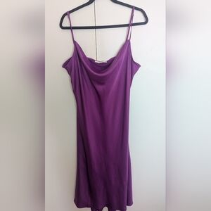 LOFT Vibrant Purple Cowl Neck Dress